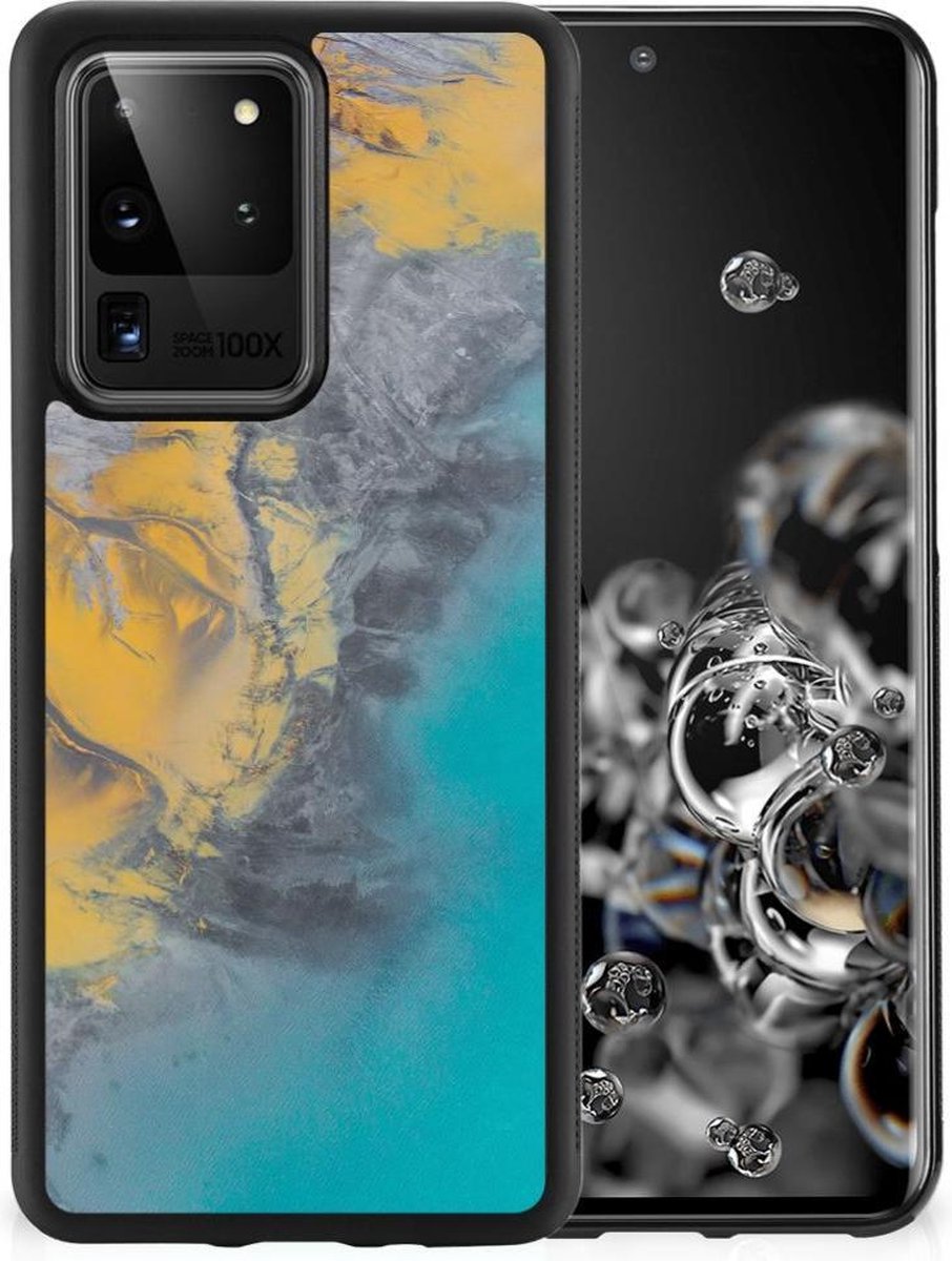 Samsung Galaxy S20 Ultra Gripcase Marble Blue Gold