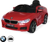 BMW GT6 Gran Turismo rood, elektrische auto 12V, 1 plaats, cabriolet voor kinderen met autoradio en afstandsbediening