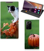 Hoesje Geschikt voor Samsung Galaxy Note 20 Ultra Flip Case Kitten