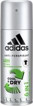 Adidas Deodorant spray Cool & Dry 6 in 1 -  6 x 150ml - Voordeelverpakking