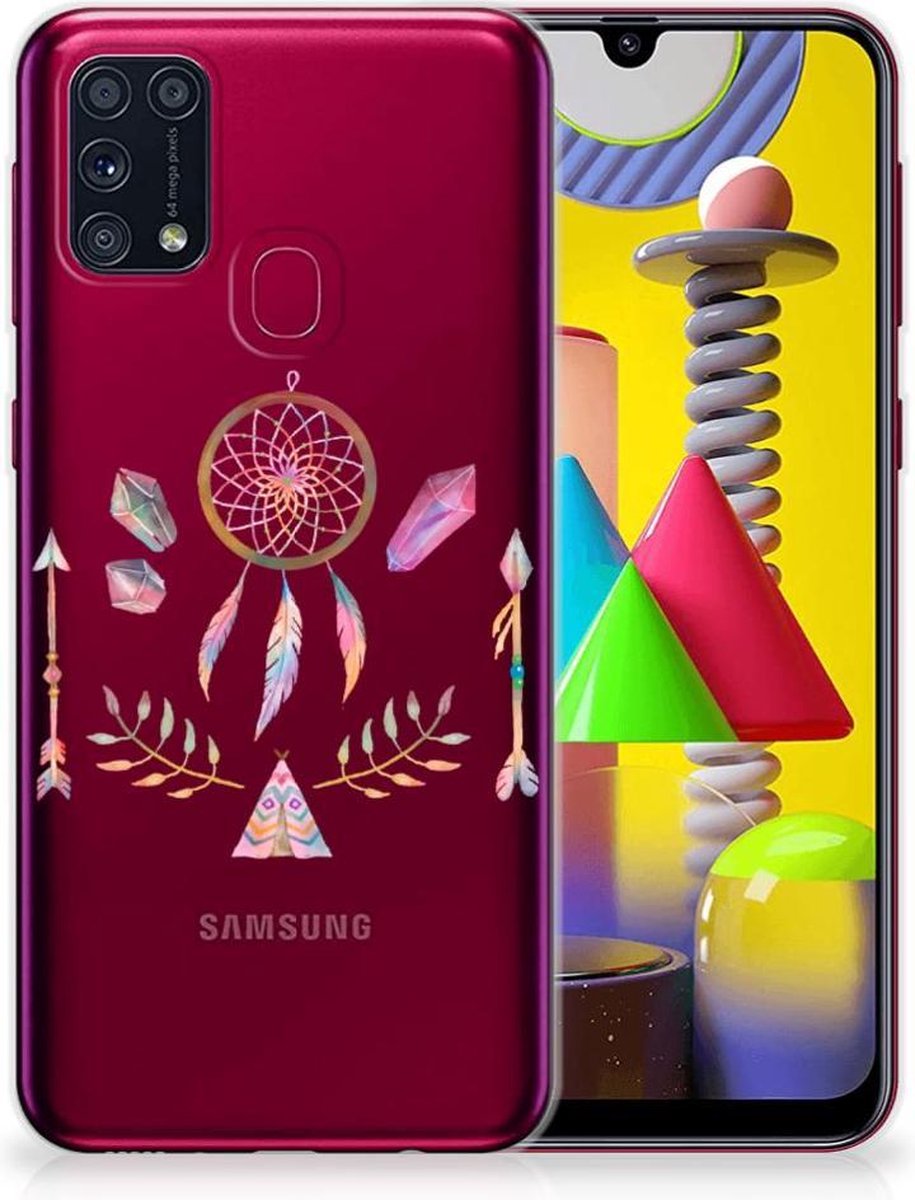 Samsung Galaxy M31 Telefoonhoesje met Naam Boho Dreamcatcher