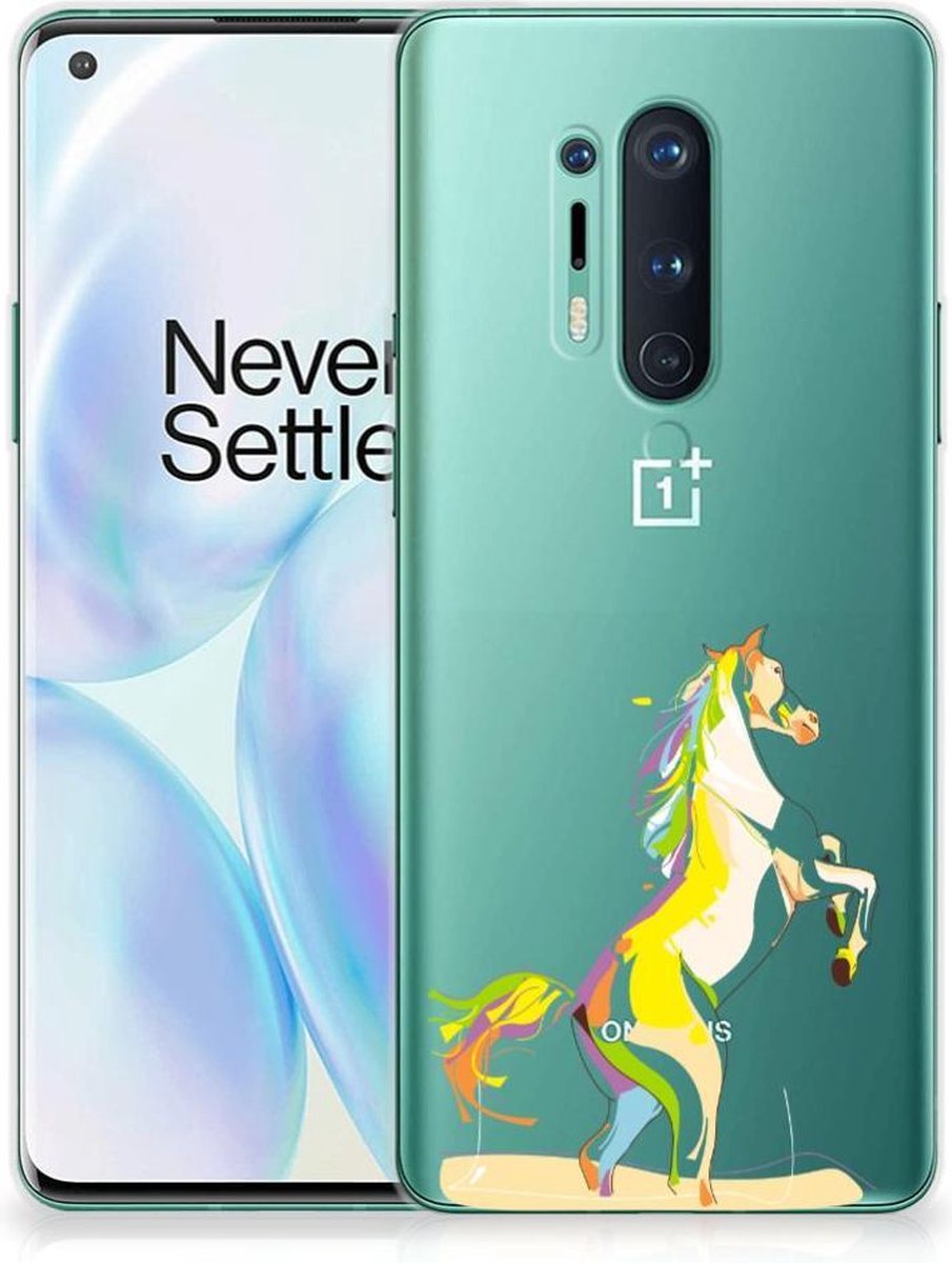 OnePlus 8 Pro Telefoonhoesje met Naam Horse Color