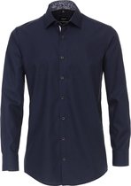 Venti Overhemd Strijkvrij Donkerblauw Modern Fit - XXL