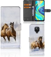 GSM Hoesje Xiaomi Redmi Note 9 Pro | Note 9S Wallet Book Case Paarden