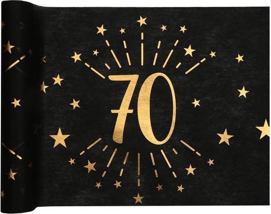 1x Chemin De Table 70 Ans Anniversaire 30 X 500 Cm Op Rol Decoration D Anniversaire Bol Com