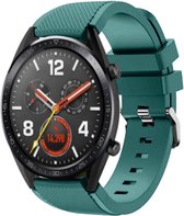 Siliconen Smartwatch bandje - Geschikt voor  Huawei Watch GT siliconen bandje - dennengroen - 46mm - Horlogeband / Polsband / Armband