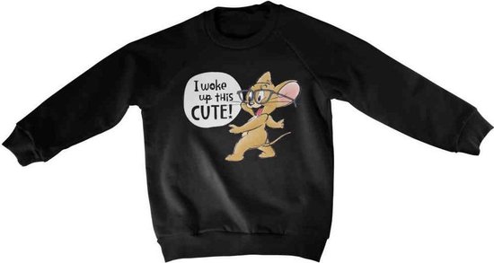 Tom And Jerry Sweater/trui kids -Kids tm jaar- Jerry - I Woke Up This Cute Zwart