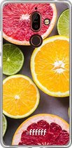 Nokia 7 Plus Hoesje Transparant TPU Case - Citrus Fruit #ffffff