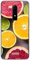 OnePlus 6 Hoesje Transparant TPU Case - Citrus Fruit #ffffff