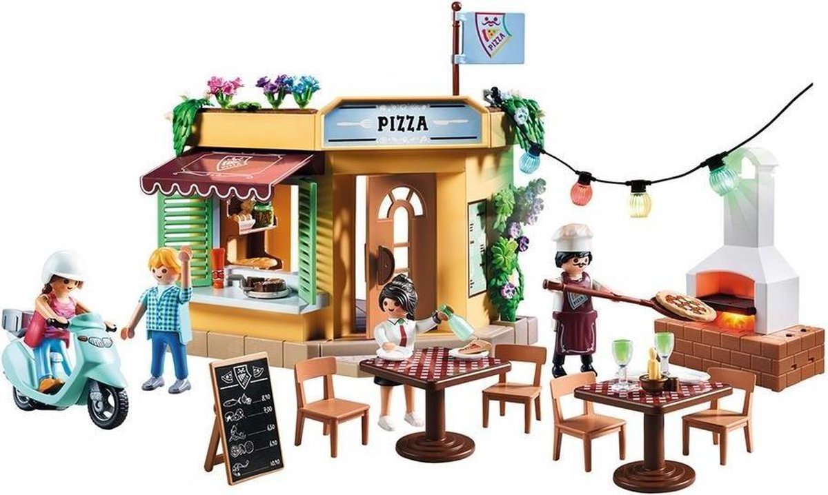 PLAYMOBIL 70336 - City Life - Pizzeria avec terrasse pas cher