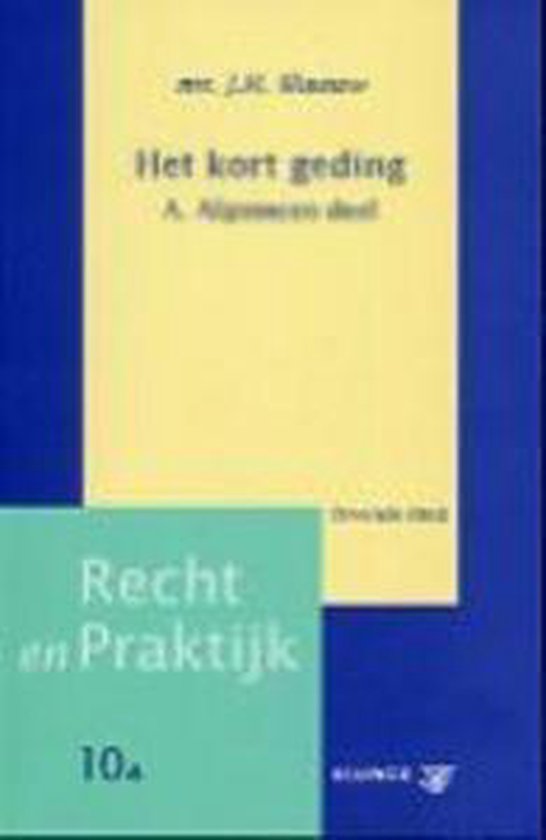Het kort geding A Algemeen deel - cover