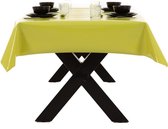 Buiten tafelkleed/tafelzeil limegroen 140 x 200 cm rechthoekig - Tuintafelkleed tafeldecoratie lime groen - Unikleur tafelkleden/tafelzeilen groen