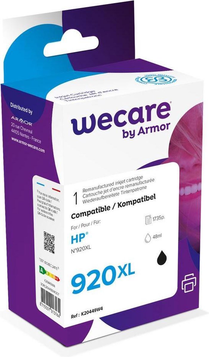 weCare Cartridge compatible met HP 920 XL Zwart