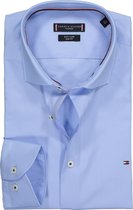 Tommy Hilfiger Classic slim fit overhemd - lichtblauw (contrast) - Strijkvriendelijk - Boordmaat: 39