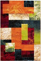 Multicolor Oranje vloerkleed - 120x170 cm  -  A-symmetrisch patroon - Modern