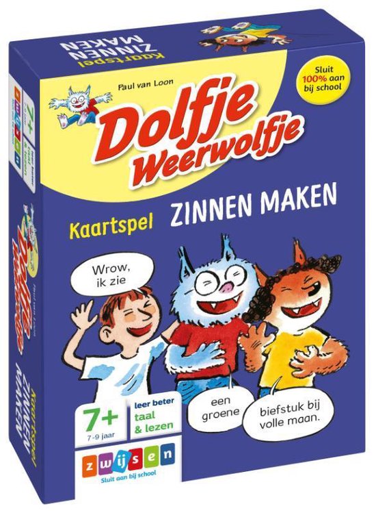 Zwijsen Dolfje weerwolfje kaartspel Zinnen maken - Karton - Standaard editie - Jongens en meisjes - Educatief spel - Niet-elektrisch