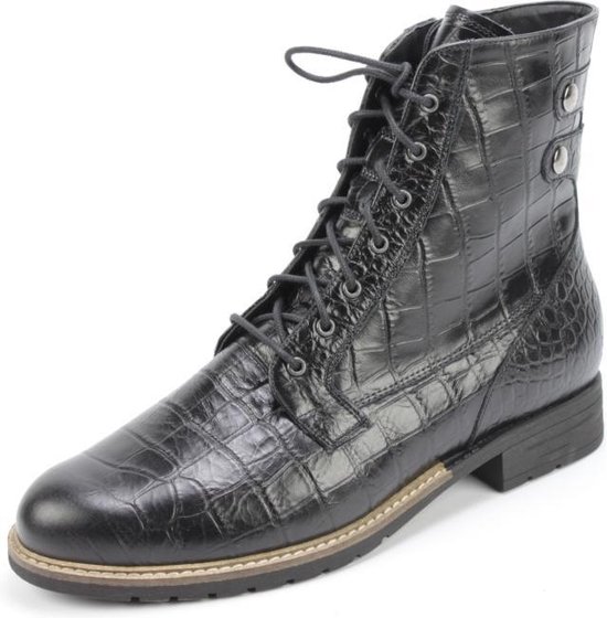 Durea Veterboot 9709 765 Wijdte H Zwart Krokoprint | bol.com