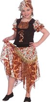 Rubie's Kostuum Zigeuner Zwart/bordeaux Meisjes Maat 128