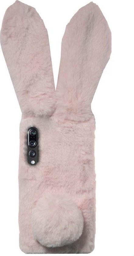 Étui souple en Siliconen ADEL pour Huawei P20 Pro - Tissu doux en peluche lapin