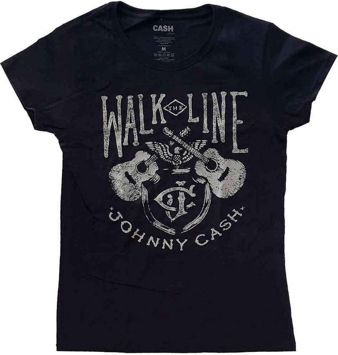 Johnny Cash Dames Tshirt XL Walk The Line Zwart bol