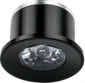 LED Veranda Spot Verlichting - 1W -  Warm Wit 3000K - Inbouw - Rond - Mat Zwart - Aluminium - Ø31mm - BSE