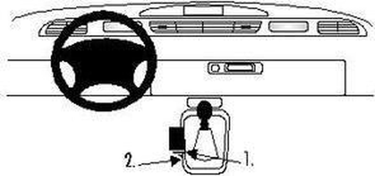 Brodit ProClip houder geschikt voor Renault Espace 1997-2002 Console mount