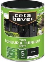CetaBever Schuur & Tuinhuis Beits - Zijdeglans - Zwart - 750 ml