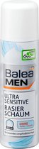 Balea MEN Scheerschuim Ultra gevoelig - voor een bijzonder gevoelige huid - zonder kleurstoffen - zonder parfum (300 ml)