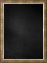 Zwart Krijtbord met Polystyrene Lijst - Groen / Goud - 39 x 49 cm - Lijstbreedte: 45 mm - Tweekleurig