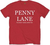 The Beatles Heren Tshirt -2XL- Penny Lane Rood