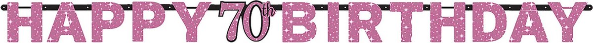 Roze Sparkling letterslinger 70.