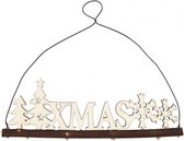 Kerstdecoratie XMAS h: 7 cm b: 22 cm triplex 1stuk diepte 0 5 cm