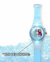 Disney Horloge Frozen Led Meisjes 20 Cm Blauw