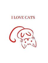I Love Cats: Inverted cat paperback composition Notebook, college ruled paper 8.5"× 11" 110 pages