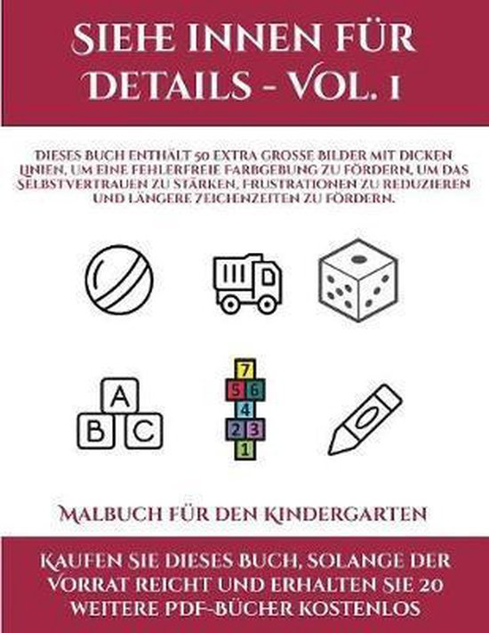 Malbuch Fur Den Kindergarten (Siehe Innen Fur Details - Vol. ... - cover