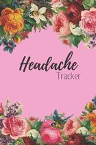 Headache Tracker: the 90 day migraine and pain diary colorful roses on pink design - Beautifully designed pain management notebook to re