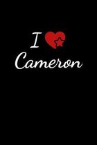 I love Cameron: Notebook / Journal / Diary - 6 x 9 inches (15,24 x 22,86 cm), 150 pages. For everyone who's in love with Cameron.