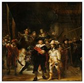 De Nachtwacht, Rembrandt van Rijn - Foto op Akoestisch paneel - 100 x 100 cm