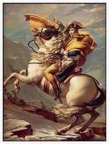 Napoleon steekt de Alpen over, Jacques-Louis David - Foto op Akoestisch paneel - 90 x 120 cm