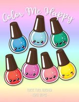 Color Me Happy: School Notebook Cute Kawaii Nail Polish Girl Gift 8.5x11 College Ruled