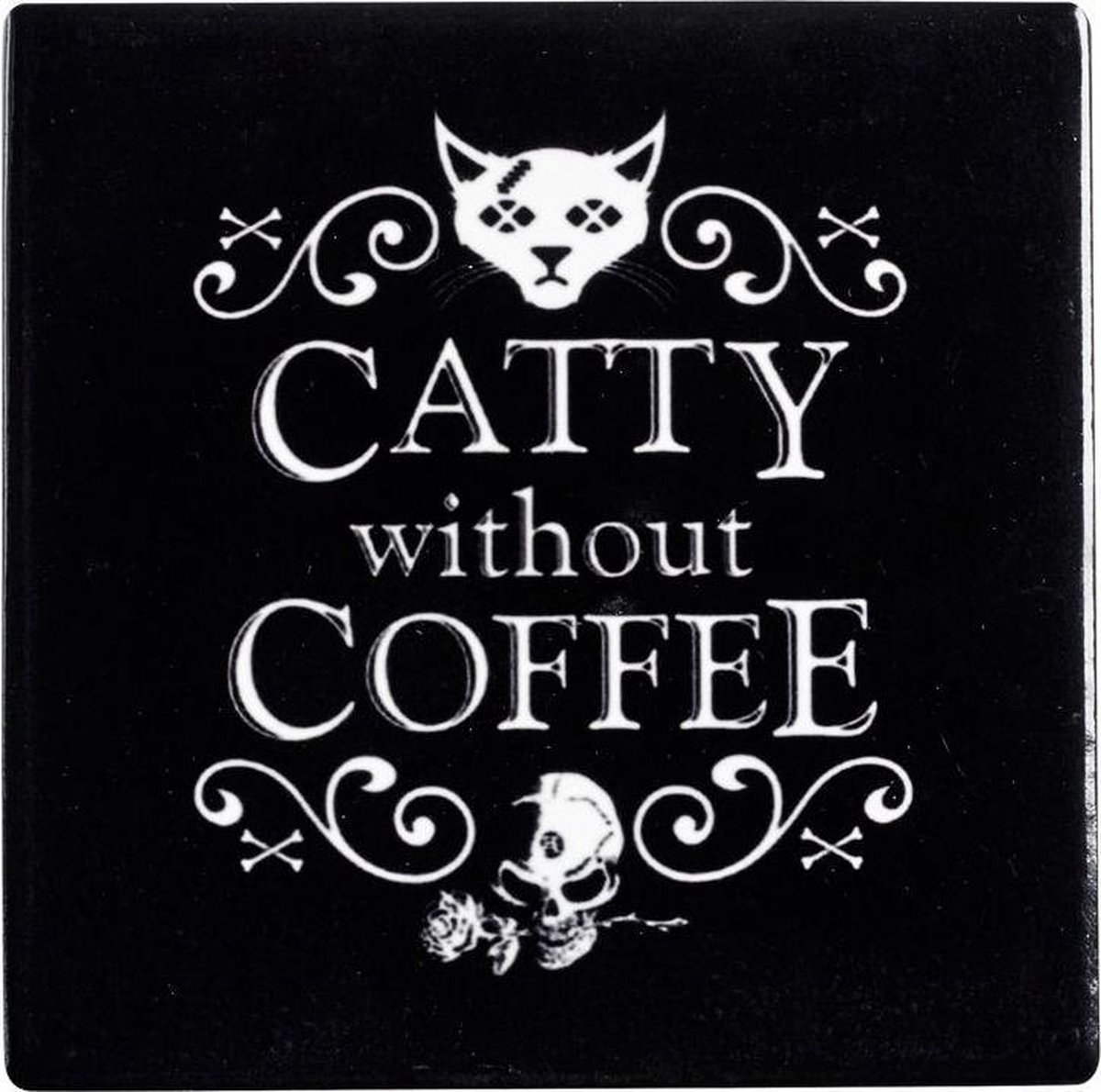 Alchemy Gothic Onderzetter Catty Zwart