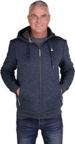 BJØRNSON ORVIS Gebreid Wintervest Borgvoering Heren - Maat 4XL - Donkerblauw Melange