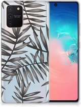 Back Case TPU Siliconen Hoesje Geschikt voor Samsung Galaxy S10 Lite Smartphone hoesje Leaves Grey