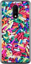 OnePlus 7 Hoesje Transparant TPU Case - Sprinkles #ffffff