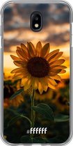 Samsung Galaxy J7 (2017) Hoesje Transparant TPU Case - Sunset Sunflower #ffffff