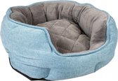 Duvo+ Mand ovaal tweed sky Blauw/zwart L - 76x58x24cm