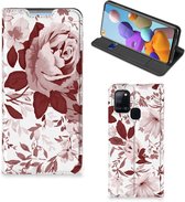 GSM Hoesje Geschikt voor Samsung Galaxy A21s Bookcase Watercolor Flowers