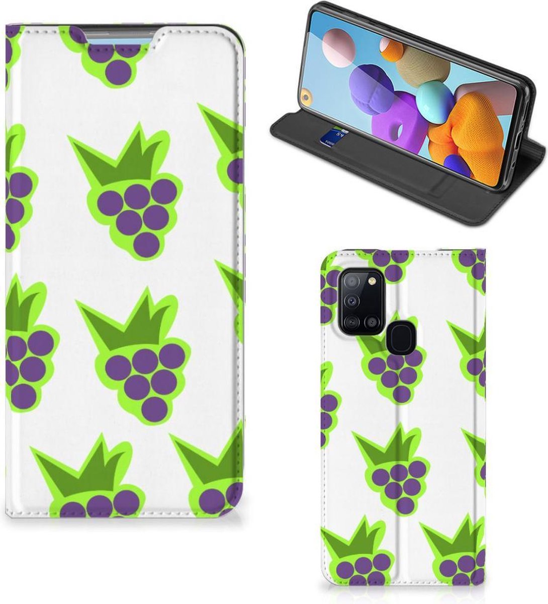 Book Case voor Samsung Galaxy A21s Flip Style Cover Druiven