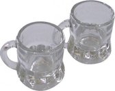 Oktoberfest 1x Shotglas/shotjes bierpul glaasjes/glazen met handvat van 2cl - Oktoberfest en andere party glazen