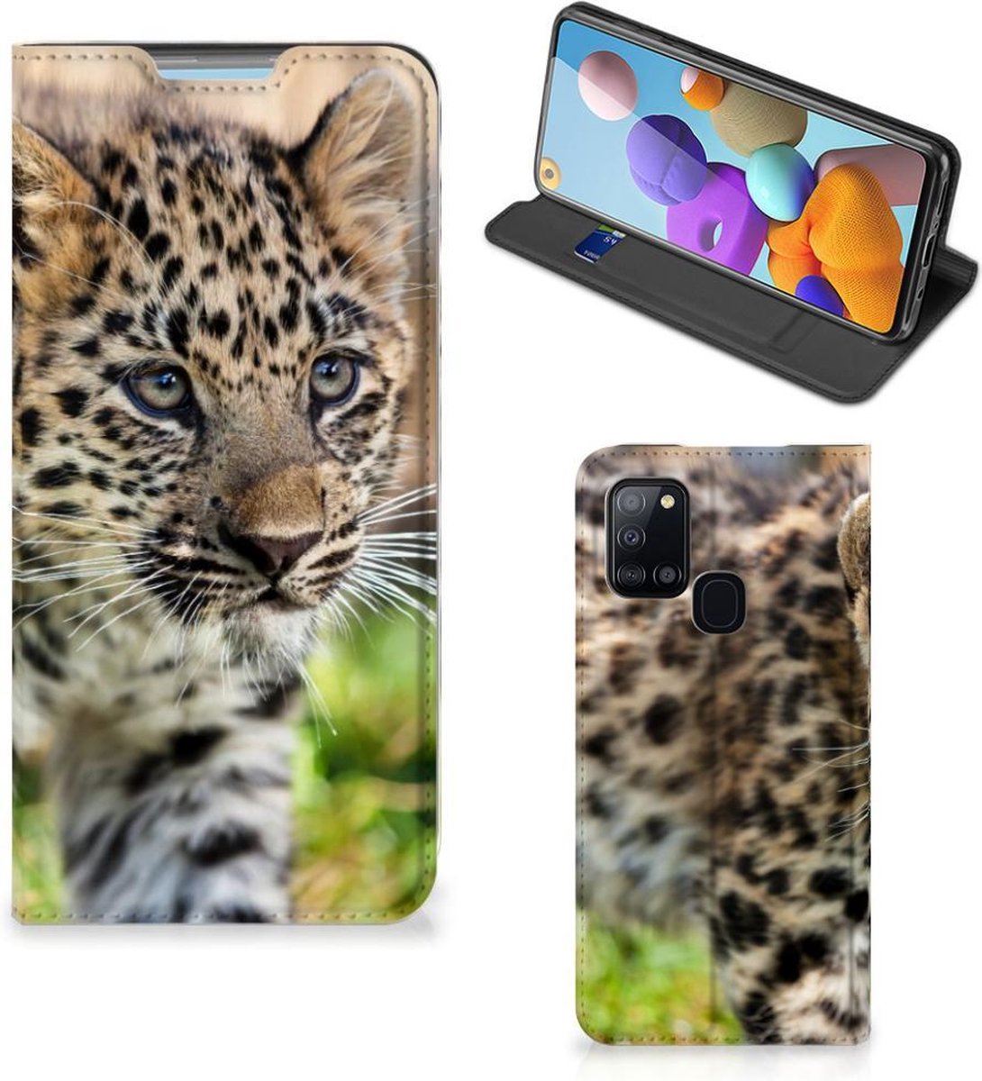 Samsung Galaxy A21s Hoesje maken Baby Luipaard